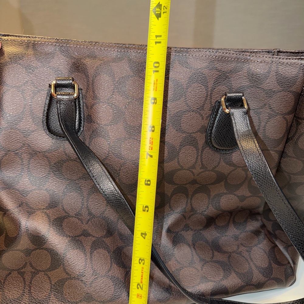 Coach Dark Brown Signature Tote Bag - Picture 7 of 16
